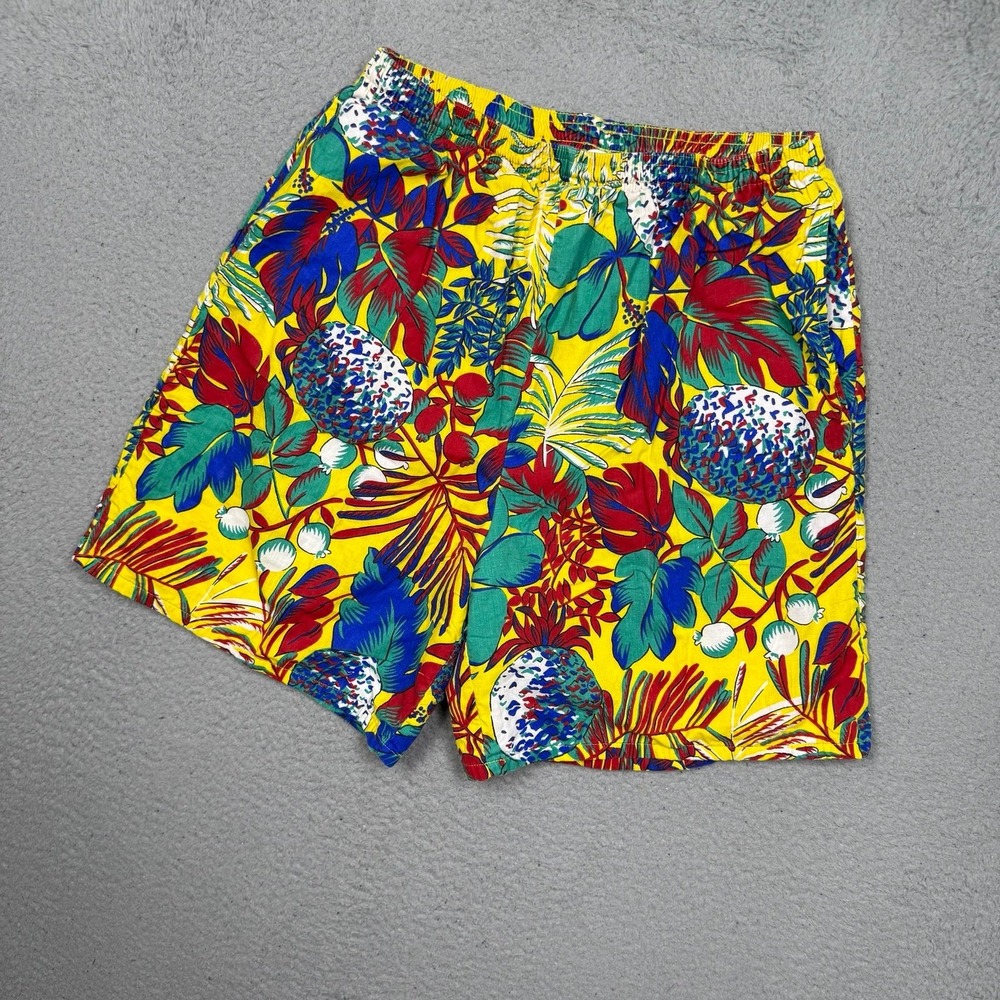 Vintage 80s CC Sports‎ Floral Tropical Shorts